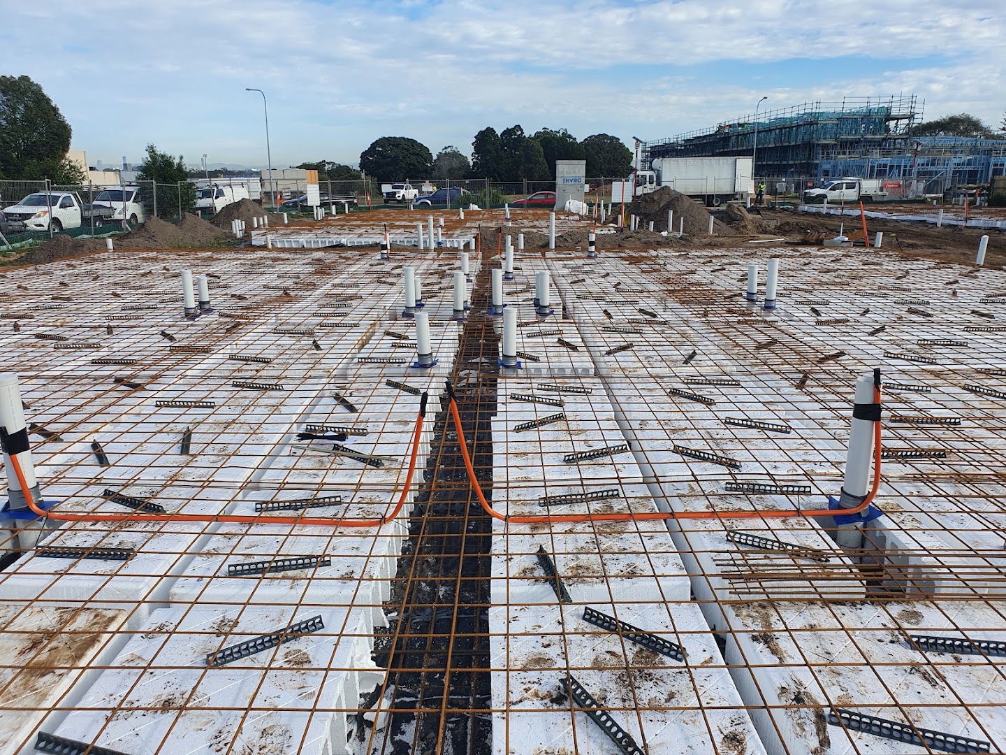 Commercial site electrical rough-in